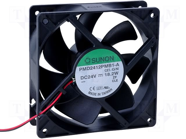 PMD2412PMB1-A(2).GN 24 V dc, DC Axial Fan, 120 x 120 x 38mm, 323m³/h, 18.2W