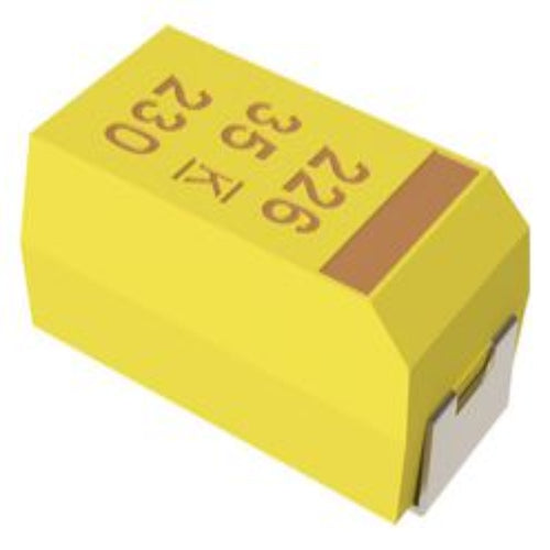 T491A225K020AT Capacitor 2.2μF 20V dc MnO2 Solid ±10% Tolerance T491