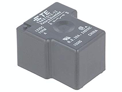 T9AS1D12-12 PCB Mount Power Relay, 12V dc Coil, 30A Switching Current, SPST