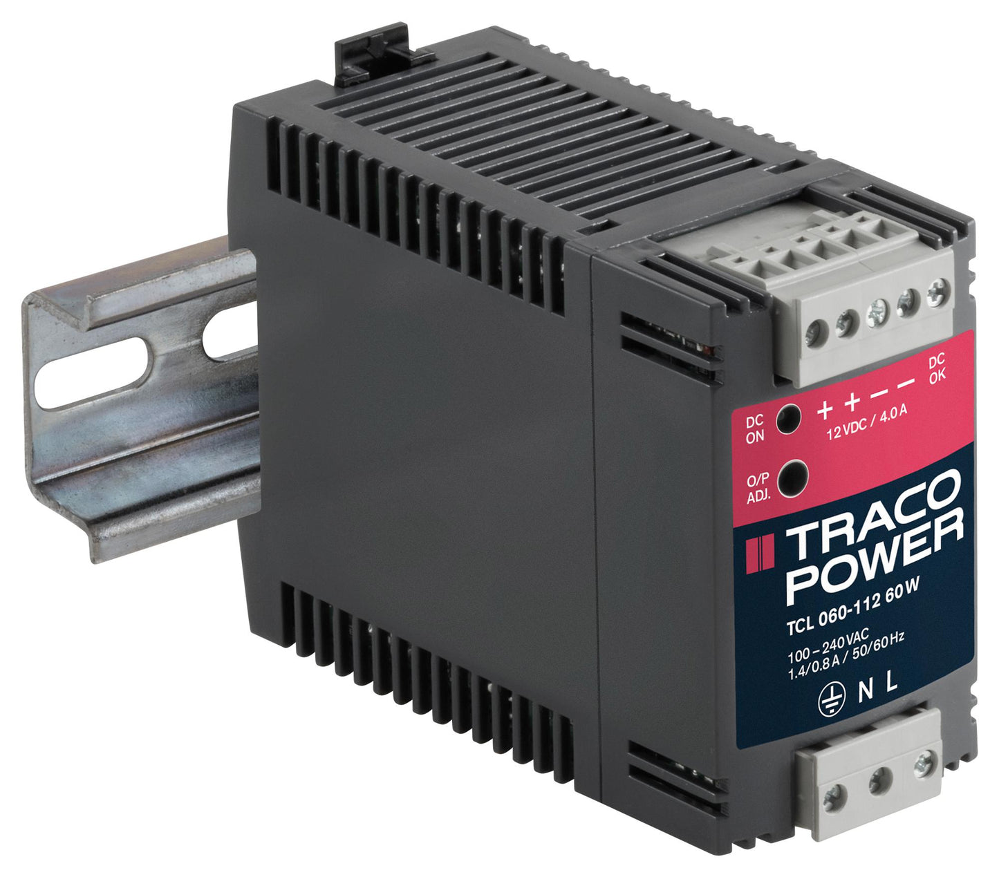 TCL 060-124 TCL Switch Mode DIN Rail Power Supply 85 -264V ac Input Voltage, 24V dc Output Voltage