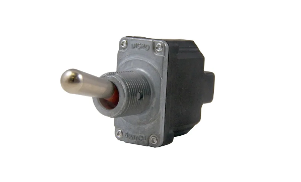 1NT1-6 SPST Toggle Switch, (On)-Off, IP67, IP68, Panel Mount
