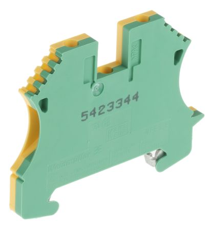 WPE 2.5 -1010000000 2 Way WPE 2.5 Earth Terminal Block, Screw Down 30 12
