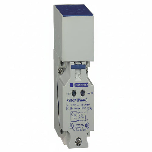 XS8-C40PC449 XS8C40PC449 Inductive sensor XS8 40x40x117 - plastic - Sn40mm - 12..48VDC - terminals