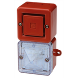 SONFL1XAC230R/R SONFL1X Series Red Sounder Beacon, 230 V ac, IP66, Wall Mount, 100dB at 1 Metre