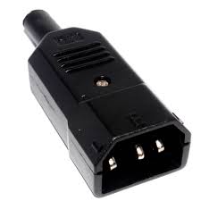 Black IEC C14 Male Plug Rewirable Power Connector 3-pin Socket 10A/250V