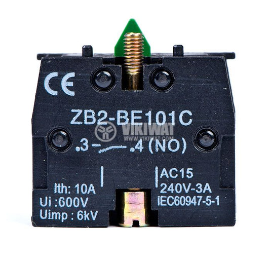 Auxiliary contact block LAY5-BE101 10A/400VAC SPST-NO