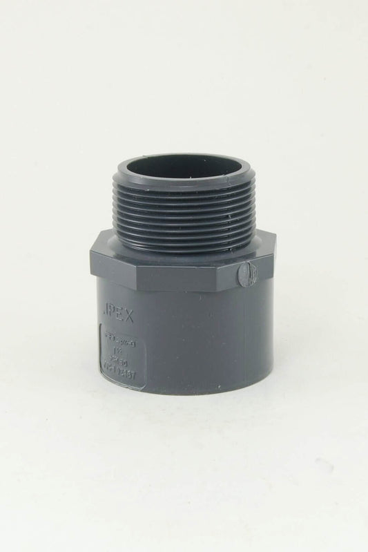 MALE ADAPTOR SCH80 GREY