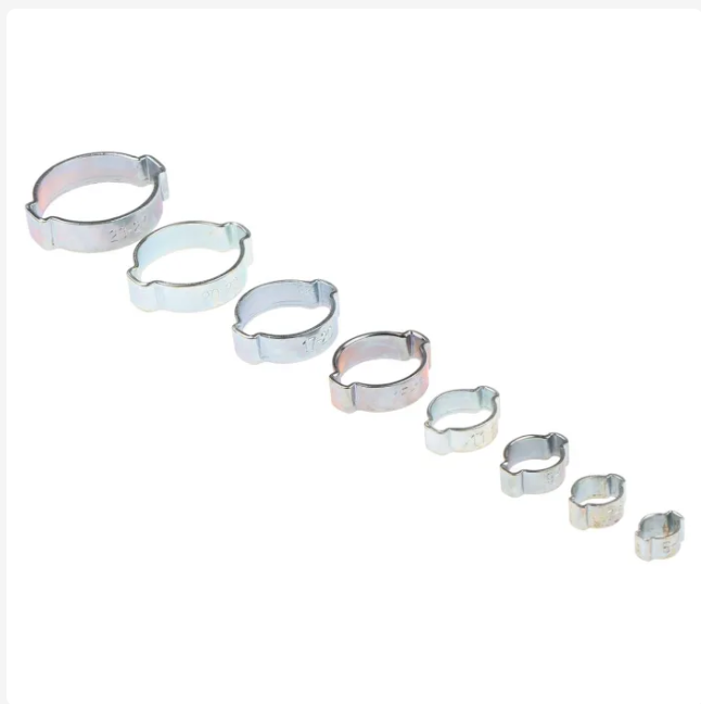 CMD292-524 200 Piece Zinc Plated Steel O Clip Hose Clip Kit, 5 → 7mm and 23 → 27mm Inside Diameter
