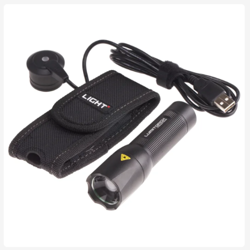 CMD795-6503 LED Torch Black - Rechargeable 200 lm, 130 mm