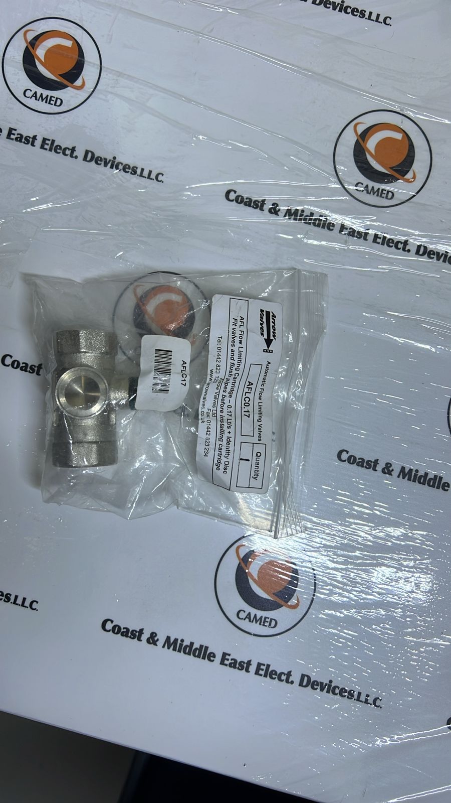 AFLC17 Flow Limiting Cartridge - 0.17 Lt/s ID Arrow Valve