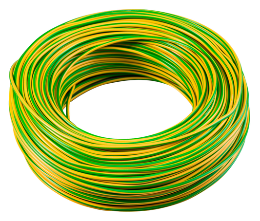 COPPER PLUS 2.5MM SINGLE WIRE YELLOW / GREEN 1 CORE