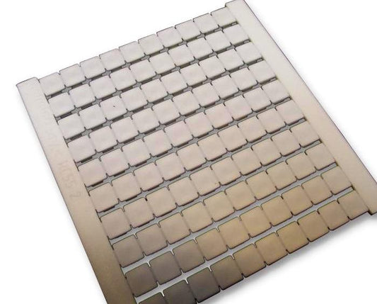 023000012 Marker, Blank, 10x10 Strips, White, Identification, 5mm x 5mm