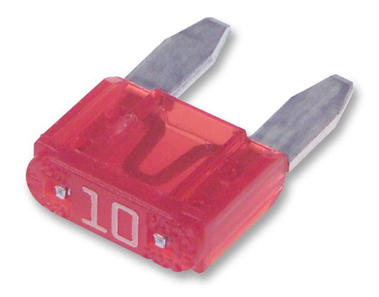 0297010.WXNV Fuse, Automotive, Fast Acting, 10 A, 32 V, 10.9mm x 3.8mm x 8.8mm, MINI 297 Series