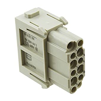 09140123101 Han-Modular Series Female Module, 12 Way, 2 Row, Rated At 10A