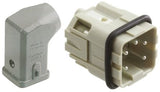 09200031640+09200042611 4 + PE Way Male 10A Surface Kit, includes Hood, Insert
