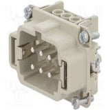 10190000 Connector Insert, 6 Way, 16A, Male, H-BE, Cable Mount, 600 V