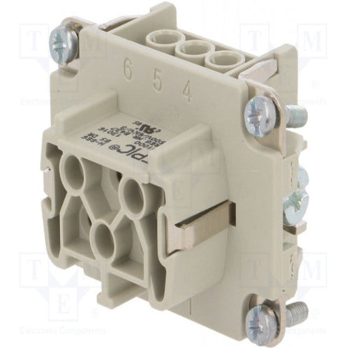 10191000 Heavy Duty Power Connector Module, 16A, Female, H-BE Series, 6 Contacts