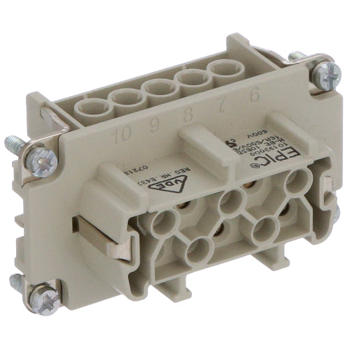 10193000 Heavy Duty Power Connector Module, 16A, Female, H-BE Series, 10 Contacts