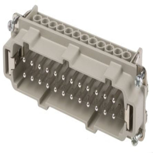 10196000+10204000  Heavy Duty Power Connector Insert, 16A, Male, H-BE Series, 48 Contacts