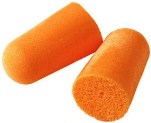 1100 Orange Ear Plugs, Uncorded, 37 dB Noise Rating, PU Foam 200 pairs