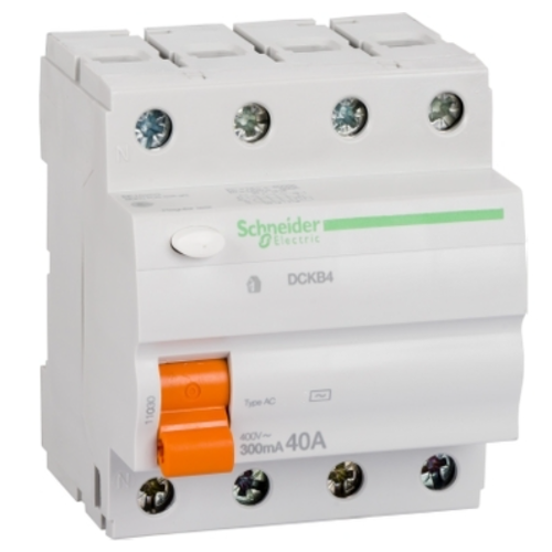 11030 Residual Current Circuit Breaker (RCCB), Domae, 4P, 40A, AC type, 300mA