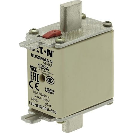 125NHG00B-690 125A 00 NH Centred Tag Fuse, gG, 690V ac