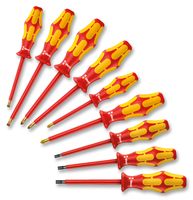 160I/162I/167I/9 WERA Screwdriver Set, Assorted Tips, VDE Insulated, 9 Pieces
