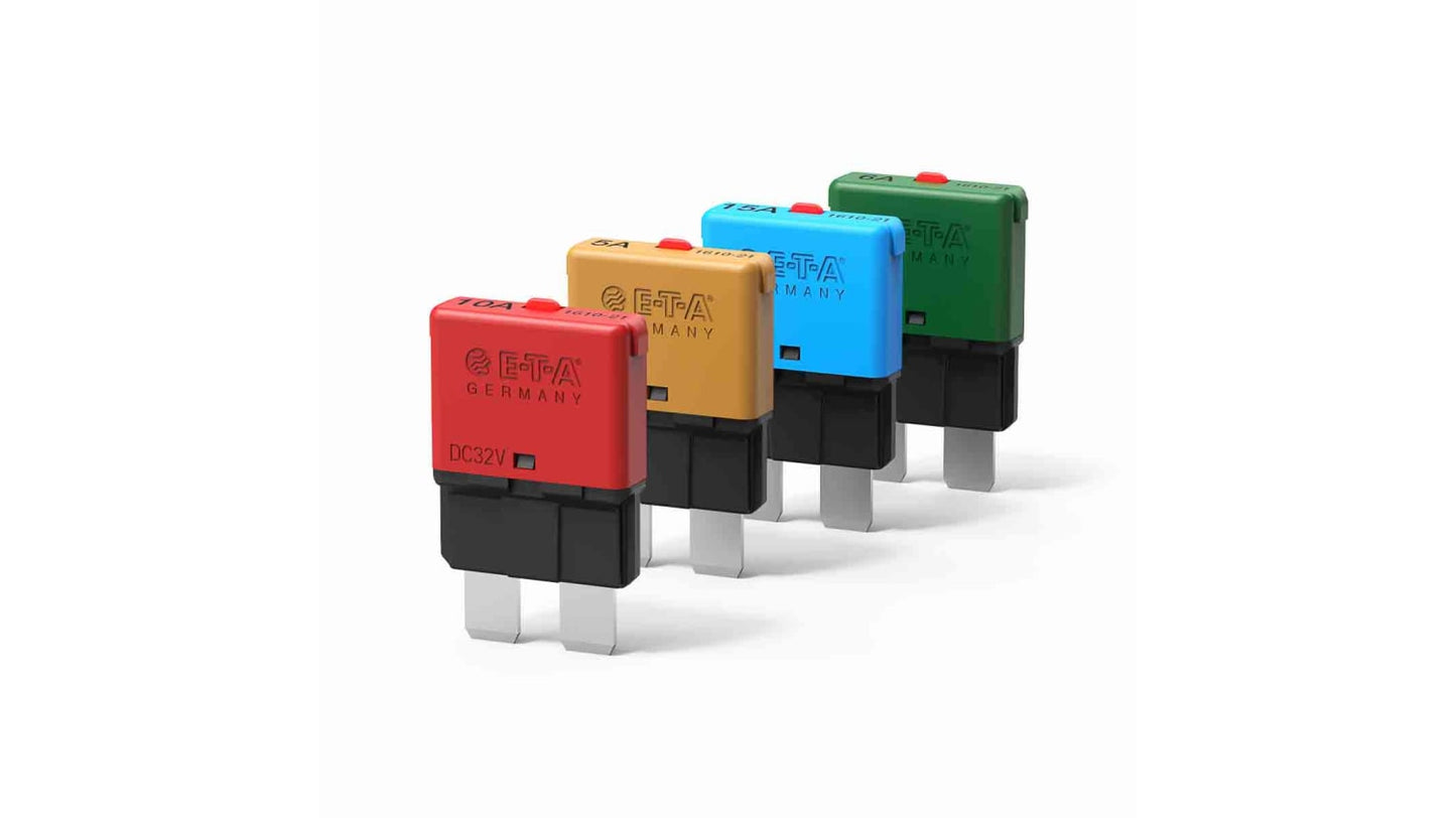 1610-21-10A  1610 Single Pole Thermal Circuit Breaker - 32V dc