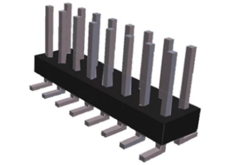 5-146130-7 AMPMODU MOD II, 16 Way, 2 Row, Straight Pin Header