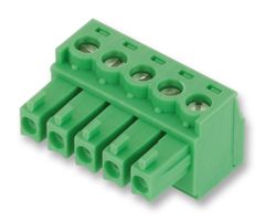 1803604 Pluggable Terminal Block, 3.81 mm, 5 Ways, 28AWG to 16AWG