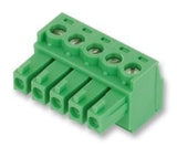 1803604 Pluggable Terminal Block, 3.81 mm, 5 Ways, 28AWG to 16AWG