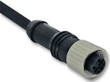 1838246-3 Sensor Cable, Overmoulded, IP67, M12 Straight Receptacle to Free End