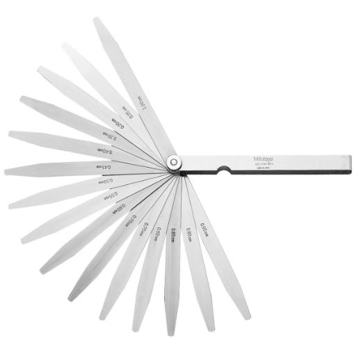 184-304S Thickness Feeler Gage 0.05 To 1mm 20 Leaves