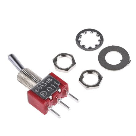 1MS1T1B1M2QES-1 SPDT Toggle Switch, Latching, PCB