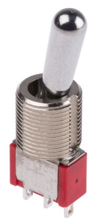 1MS3T8B13M1QES-5 SPDT Toggle Switch, On-Off-On, Panel Mount