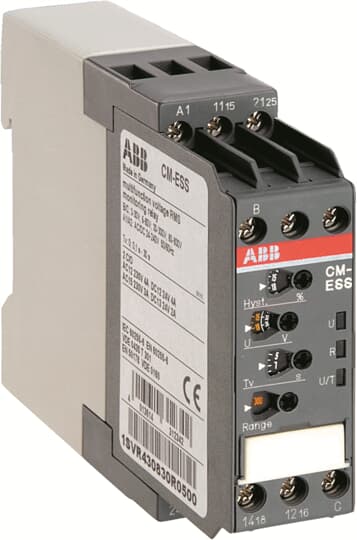 1SVR730830R0500 Voltage Monitoring Relay With DPDT Contacts, 24-240 V AC/DC