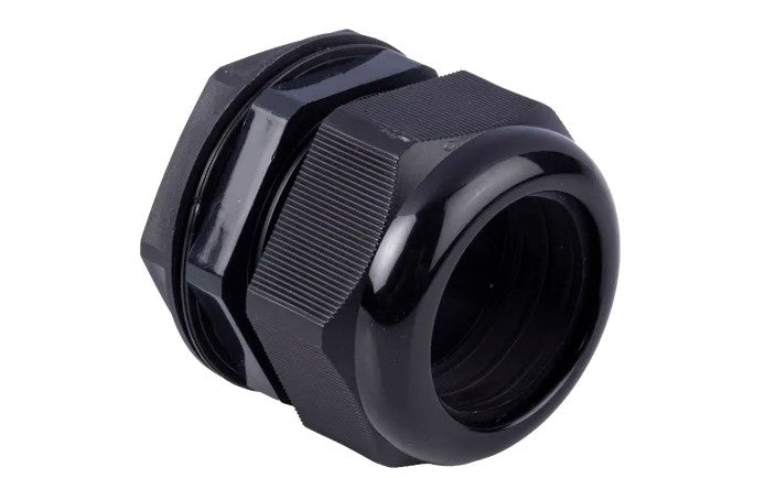 Black Nylon Cable Gland, M50 Thread, 30mm min., 38mm max., IP68