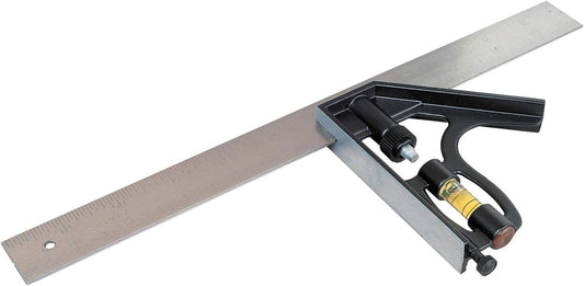 46-222 - STANLEY - Metal Combination Square, 300mm/ 12'', Silver/Black