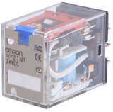 MY2IN DC24(S) Ice Cube Relay, DPDT, 24 VDC coil voltage, 10 A contact rating