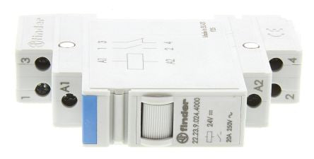 22.23.9.024.4000 SPST-NC, SPST-NO Non-Latching Relay DIN Rail