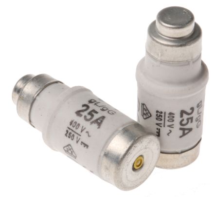 2212002 25A D02 Neozed Fuse, E18 Thread Size, gG, 400V ac