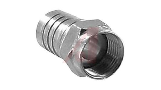 25-7032  75Ω Straight Cable Mount F Connector, Plug, RG6
