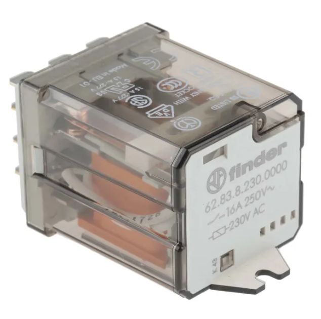 62.83.8.230.0000 Flange Mount Power Relay, 230V ac Coil, 16A Switching Current, 3PDT