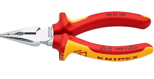 08 26 145  VDE/1000V Insulated Chrome Plated Steel Combination Pliers