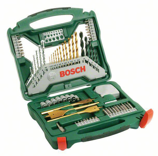 2607019329 Bosch 70 Piece Multi-Material Twist Drill Bit Set, 1.5mm to 32mm