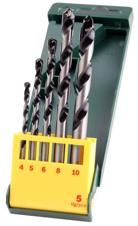 2607019444 5 piece Masonry Twist Drill Bit Set, 4mm to 10mm
