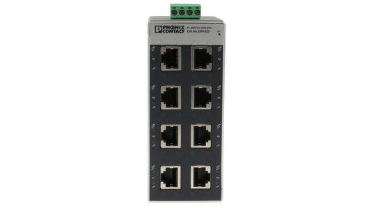 2891929 Contact Ethernet Switch, 8 RJ45 port, 24V dc  100Mbit/s