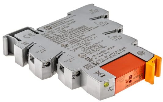 2909509  24V dc DPDT Interface Relay Module, DIN Rail PLC-RSC- 24DC/21-21/EX