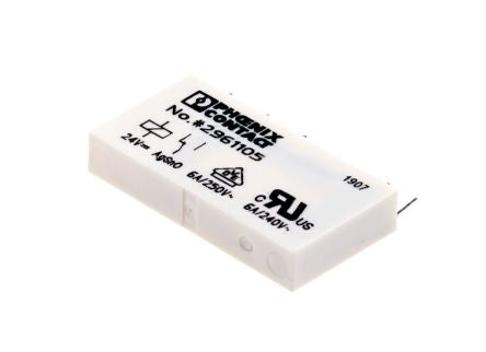 2961105 Phoenix Contact, 24V dc Coil Non-Latching Relay SPDT, 10mA