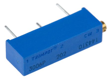 3006P-1-202LF 2kΩ Through Hole Trimmer Potentiometer 0.75W Side Adjust